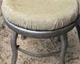 Metal Upholstered Stool