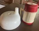 white Milk Glass Mixmaster Bowl Juicer - Vintage Thermos 