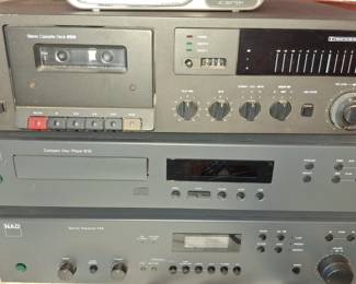 NAD Audio Equipment; Cassette Player 6155, CD Player 510, Receiver 710, Receiver 7020e