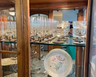 Rosenthal crystal stemware and porcelains