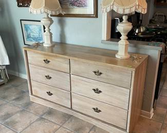 dresser and lamps