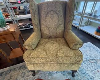 comfy chair and camel saddle foot stool