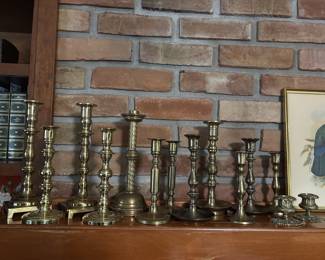 Vintage & antique Brass candle holders 