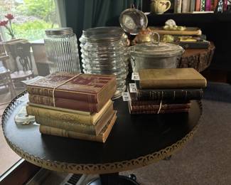 Antique Hoosier glass jars