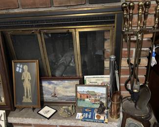 Brass fireplace accessories 