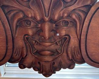 Stomps-Burkhardt carved Antique saddle chair