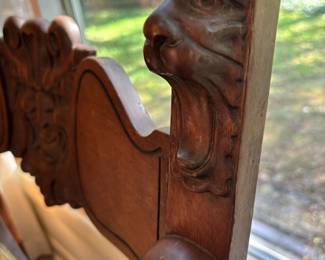 Stomps-Burkhardt carved Antique saddle chair