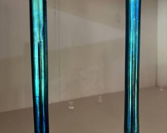 Two Steuben glass vases