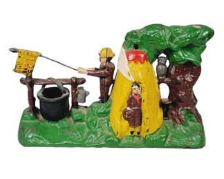 Vtg Cast Iron Boy Scout Bank