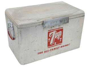 Vintage 1950s 7UP Aluminum Cooler