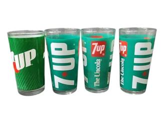 7up The UnCola Glasses Set of 4