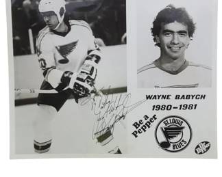Wayne Babych HOF St. Louis Blues Hockey Autograph