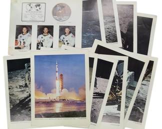 1969 NASA Apollo 11 Moon Landing Photos Set of 12