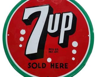 7up Metal Sold Here Sign 12"