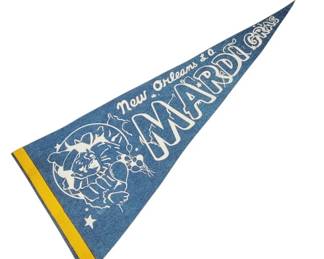 Vtg Mardi Gras Pennant