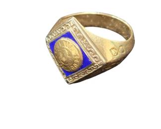 10K Gold 1928 Trenton High School Class Ring