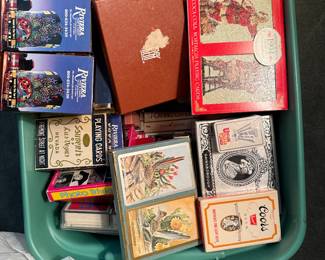 Large collection of playing cards, vintage, and new