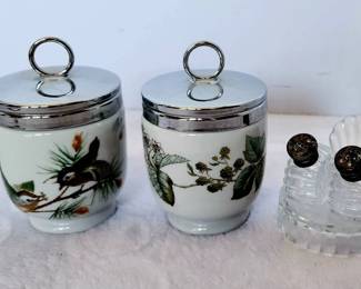 Roral Worcester Egg Coddlers Vtg. SaltPepper Shakers
