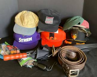 Hats, Belts, Umbrellas