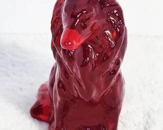 Lucky Red Cadmium Collie 193 Mosser Glass