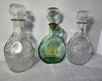 Vintage Crown Royal Decanters
