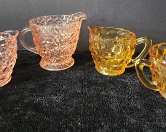 Vintage Jeanette Glass Creamers