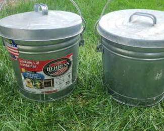 Pair of 6 Gal Galvanized Pails 