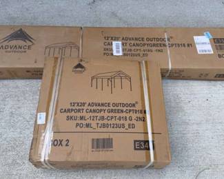 Twelve X 20 Outdoor Carport Canopy