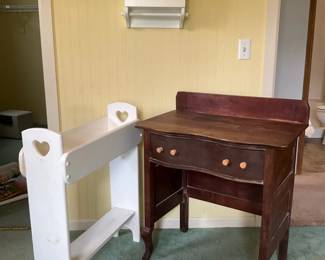 Small Wooden Desk with More