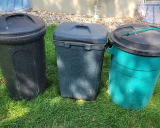 Three Large Leaf Cans