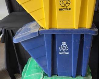 Three Tucker Recycle Bins
