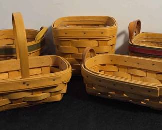 Five Small Longaberger Baskets