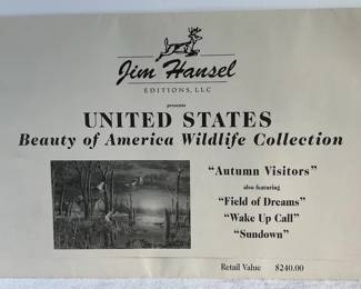 Jim Hansel Prints Beauty of America Wildlife Collection