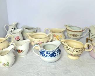 Various China Creamers