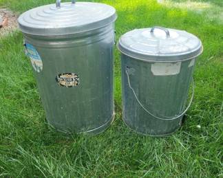 Two Behrens Garbage Cans 