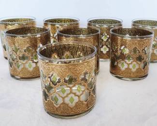 010 MCM Culver Valencia Lowball Glasses Set of 8