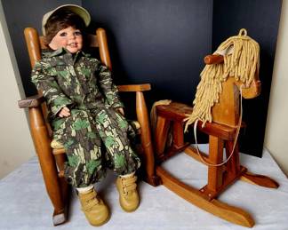 Ducks Unlimited Rocker, 3 Foot Doll, Horse Rocker