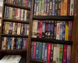 JVC VHS Player and VHS Tape Collection