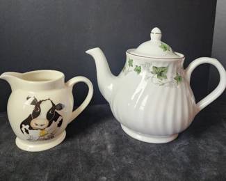 Vintage Arthur Wood Sons Teapot and Creamer