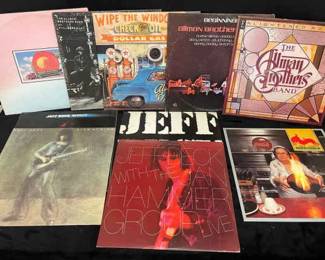 The Allman Brothers Band and Jeff Beck Collections Vinyl Albums 