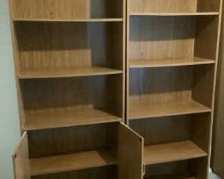 Two Press Wood Bookcases