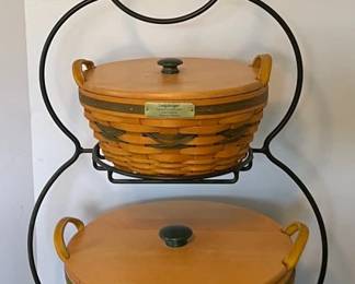 Longaberger Large Snowman Wrought Iron Stand and More