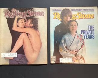 002 Yoko Ono & John Lennon Rolling Stone Magazines #335 & 380 