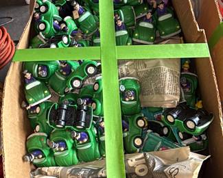 Boxes full of different Archie Burger King collectibles.