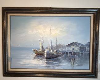 Seascape Oil Painting by Rogers.