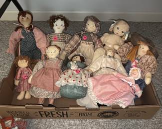 Homemade dolls.