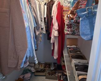 Purses, women’s shoes, men’s and women’s clothing.