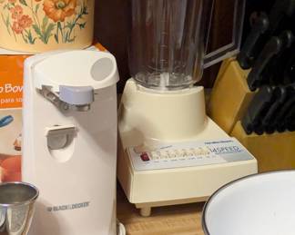Can opener and blender