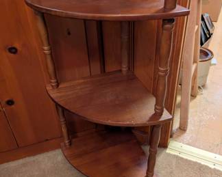 Vintage wooden corner shelf