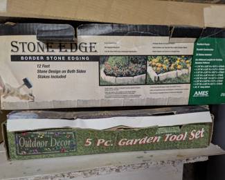 Border Stone Edging & garden tool set